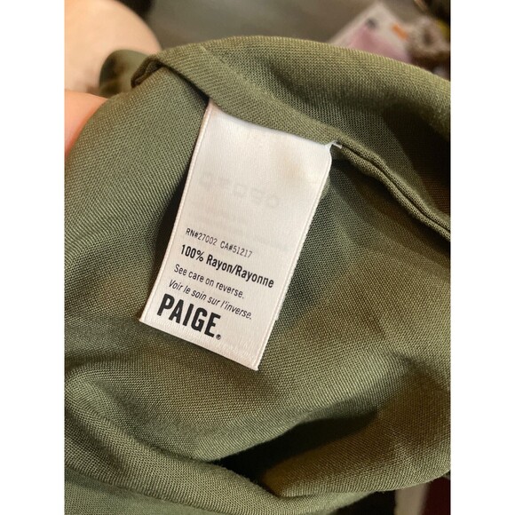 PAIGE Paletta Women’s Sleeveless Jumpsuit size XS V-Neck Ruffled Belted Tassels - Picture 8 of 9